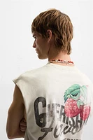 T-SHIRT DÉBARDEUR À IMPRIMÉ