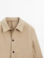 Cotton blend overshirt