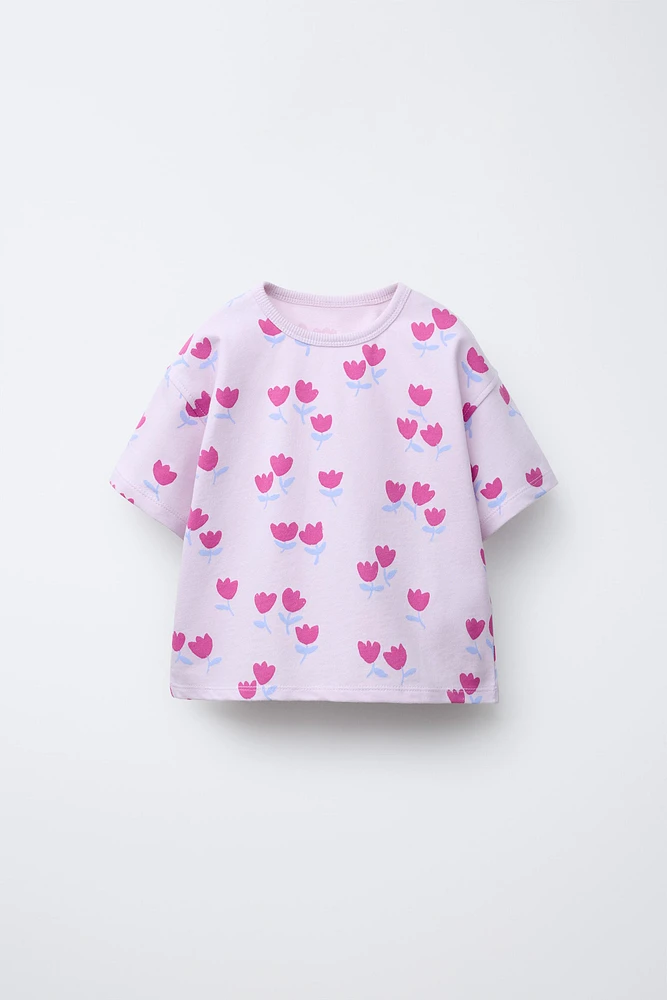 T-SHIRT IMPRIMÉ FLEURS
