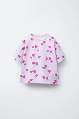 T-SHIRT IMPRIMÉ FLEURS