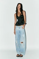 PLEATED POPLIN TOP