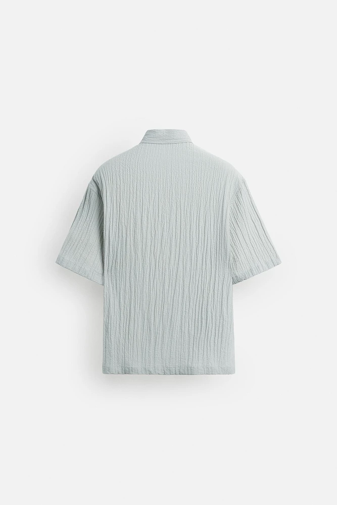 CHEMISE JACQUARD EFFET FROISSÉ