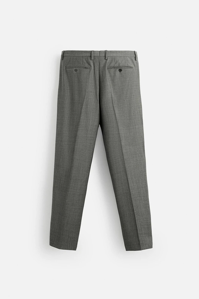 PANTALON DE COSTUME STRUCTURÉ 100 % LAINE