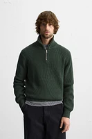 QUARTER ZIP SWEATER