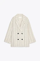 SEQUINED STRIPED BLAZER