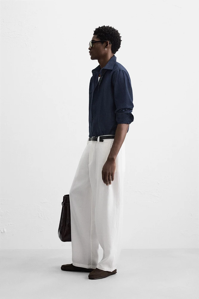 PANTALON PLIS MÉLANGE LYOCELL