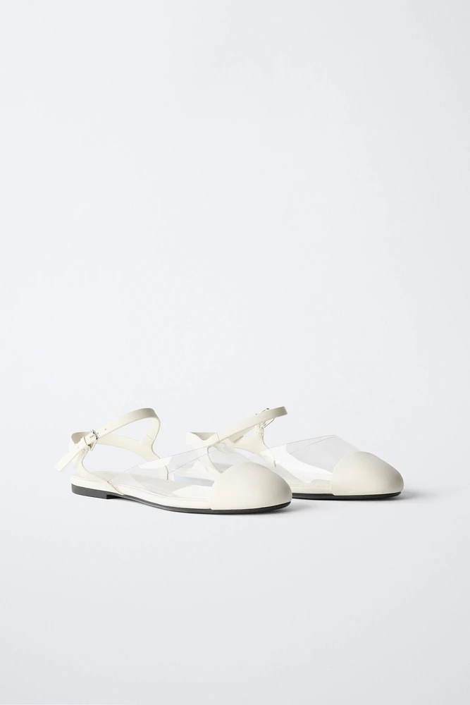 CHAUSSURES OUVERTES À L'ARRIÈRE EN VINYLE