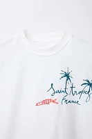 EMBROIDERED TEXT T-SHIRT