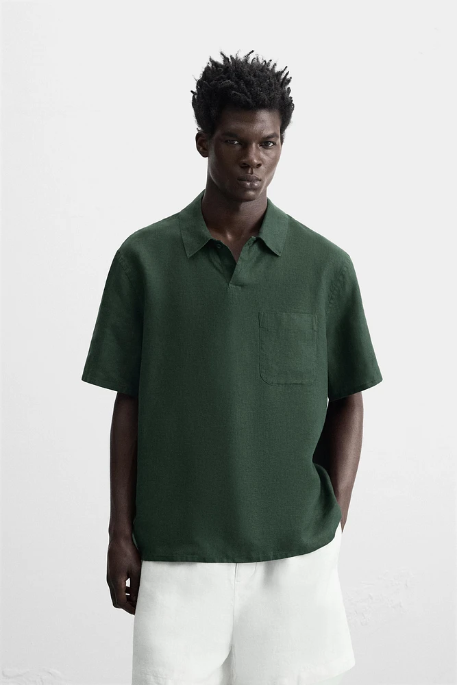 100% LINEN POLO SHIRT