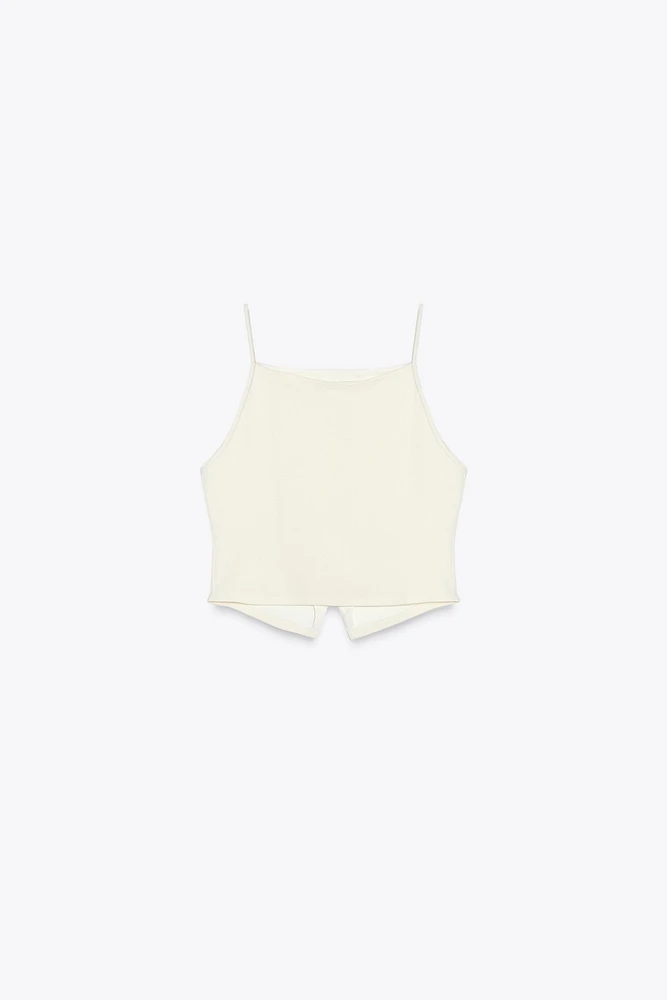 BUTTONED VEST TOP