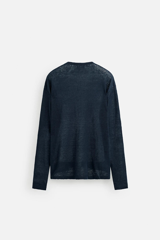 100% LINEN SWEATER