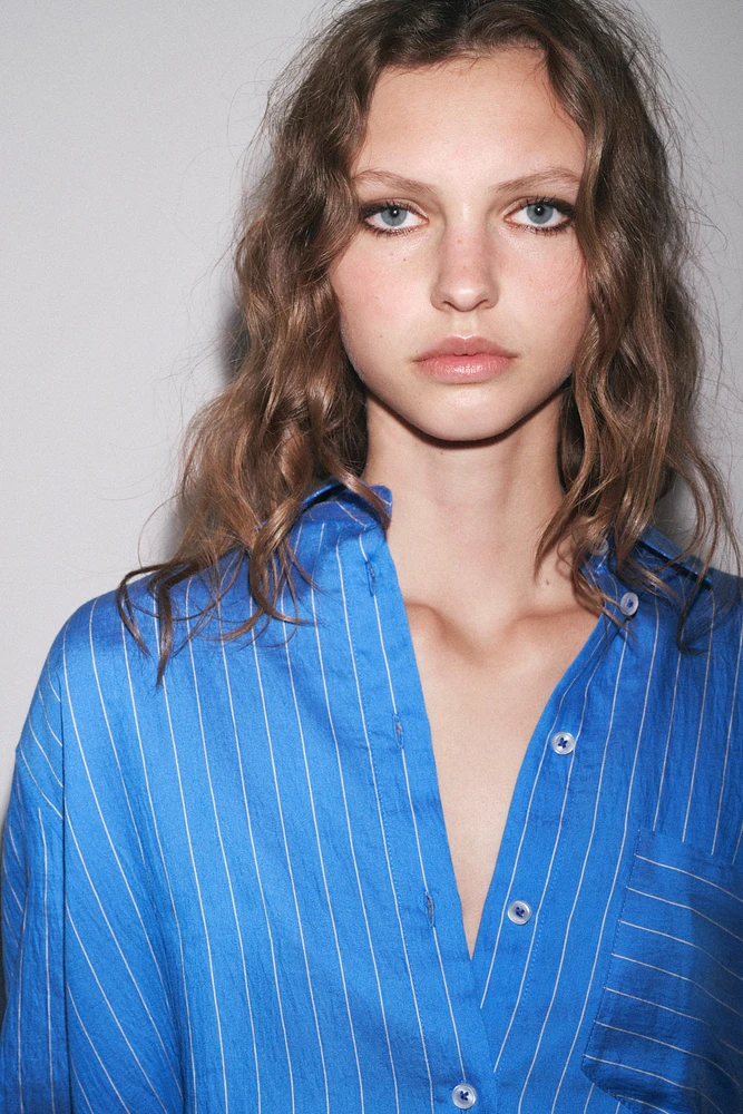 ZW COLLECTION OVERSIZED STRIPED SHIRT