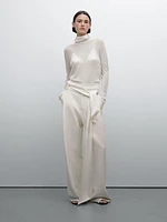 Cropped flowing knit sweater - Studio