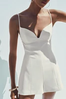 CUT OUT HANDKERCHIEF SHORT JUMPSUIT