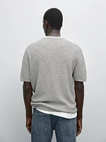 T-shirt manches courtes maille moulinée