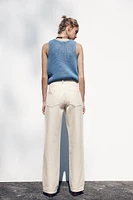 Z1975 STRIPED HIGH-WAIST STRAIGHT FULL-LENGTH JEANS