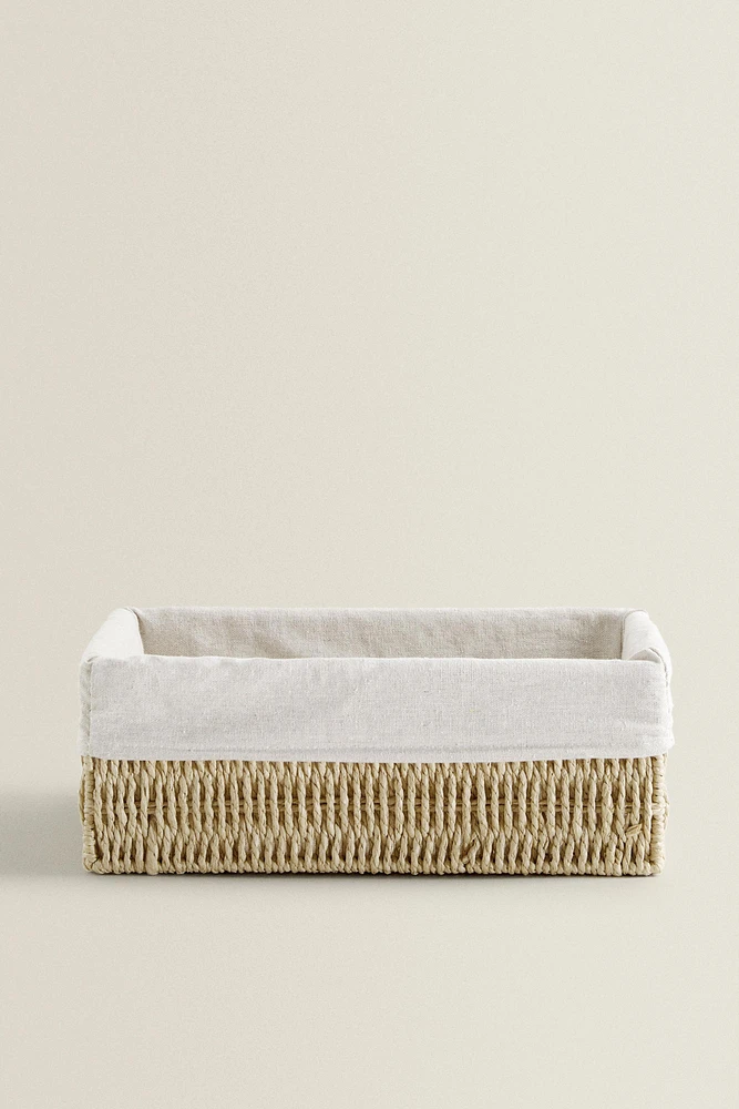 RECTANGULAR FABRIC INTERIOR BASKET