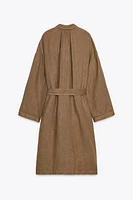 100% LINEN LONG OVERSHIRT ZW COLLECTION