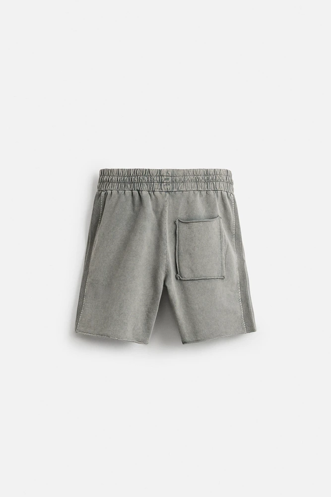 BERMUDA RELAXED FIT DÉLAVÉ
