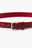 CEINTURE EN CUIR À BOUCLE CARRÉE