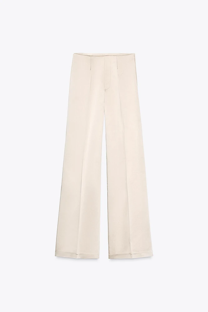 PANTALON SATINÉ TAILLE HAUTE
