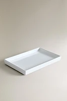 WHITE EARTHENWARE BATHROOM TRAY