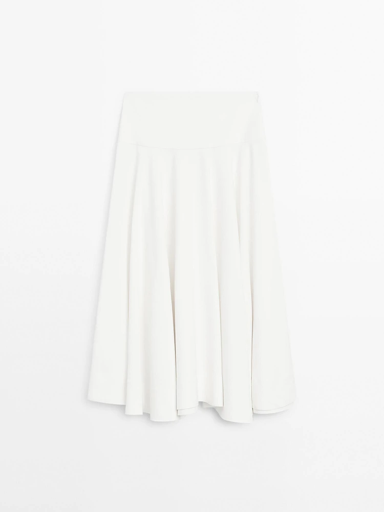 Jupe midi fluide avec ceinture large - Limited Edition