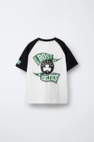 T-SHIRT À MANCHES RAGLAN BOSTON CELTICS NBA ©