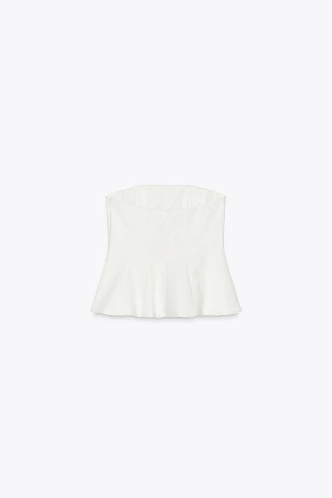 TOP BUSTIER PÉPLUM