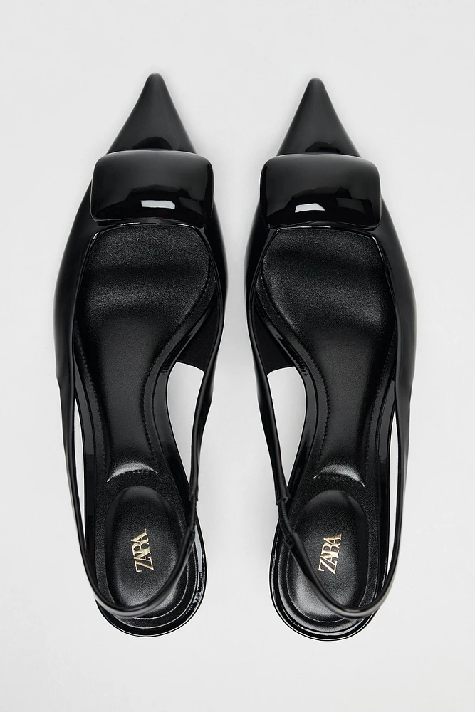 SLINGBACK PIECE HEELS