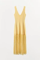 COMBINATION RIB KNIT DRESS