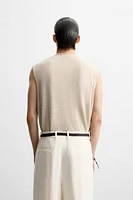 LINEN KNIT T-SHIRT