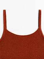 Ribbed crop top