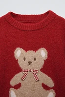 KNIT SWEATER WITH BEAR