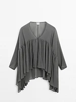 Flowing shirt with ruffle details - Studio