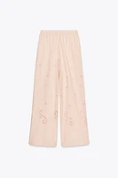 EMBROIDERED PAJAMA PANTS