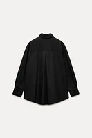 OVERSIZED POPLIN SHIRT WITH DOUBLE CUFFS