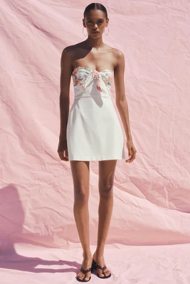 PRINTED SCARF SHORT DRESS