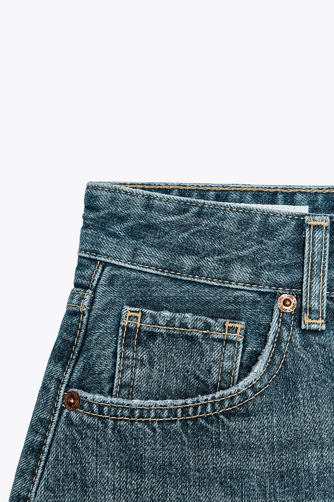 TRF MID-RISE MINI DENIM SHORTS