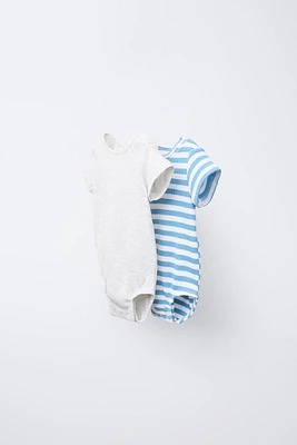 LOT DE DEUX BODYS GAUFRÉ