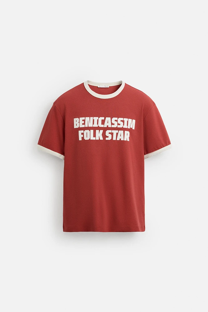 RIBBED GUITARRICADELAFUENTE TEXT T-SHIRT