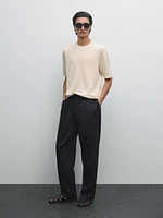 100% cotton short sleeve knit sweater