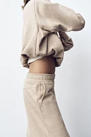 BALLOON CROPPED SWEATSHIRT