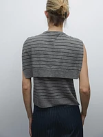 100% wool vest with sweater