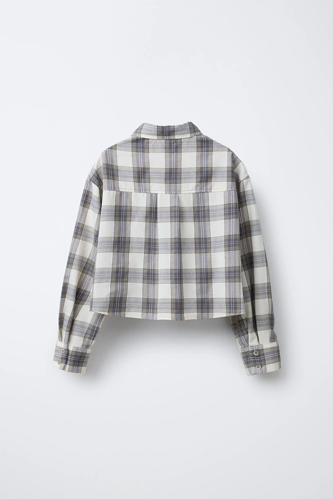 KNOTTED PLAID SHIRT