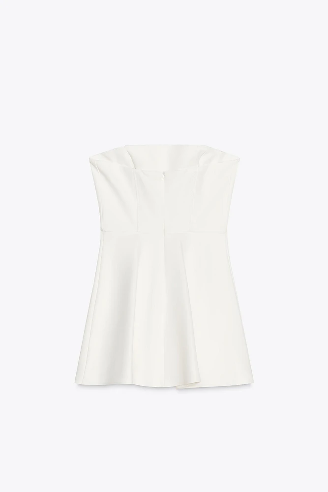 STRAPLESS SHORT DRESS