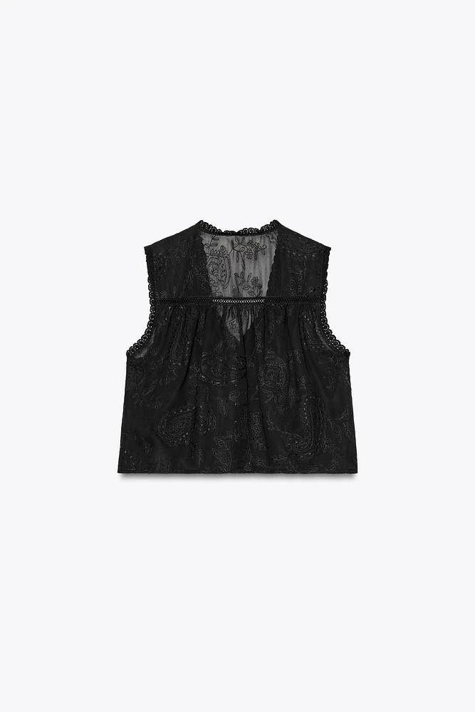 CHEMISE BRODÉE ENTRE-DEUX