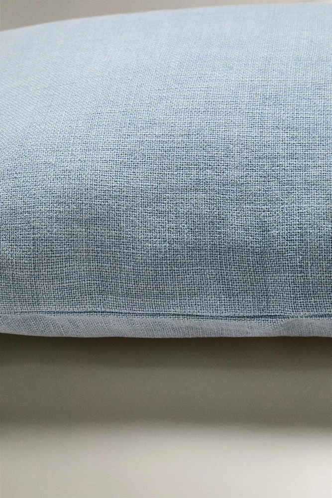 PLAIN LINEN THROW PILLOW COVER