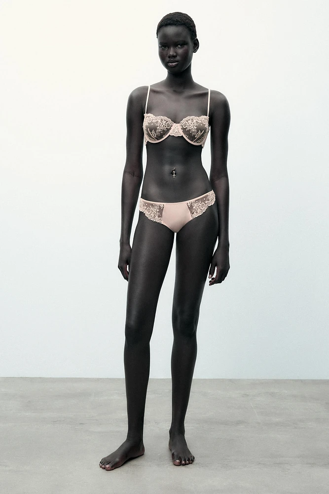 SOUTIEN-GORGE ARMATURES MESH DENTELLE
