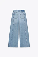 Z1975 WIDE LEG MID-RISE JEANS WITH SIDE SEAMS